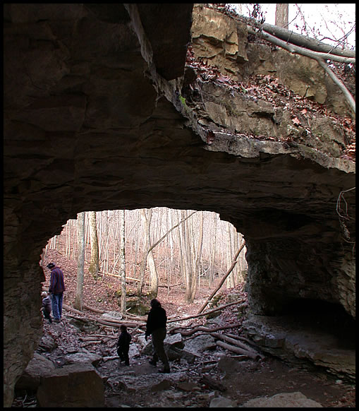 one of the natural arches in Twin Bridges